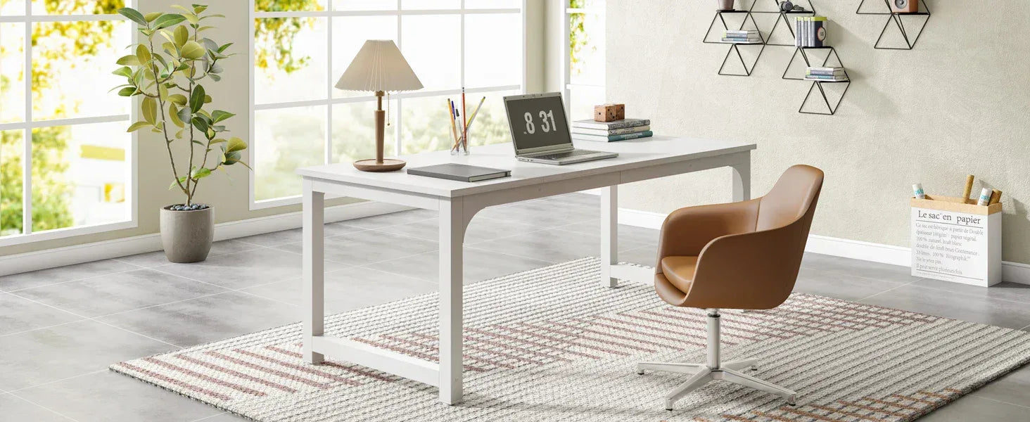 Tribesigns Modern Computer Desk Large Office Desk Computer Table Study Writing Desk Workstation for Home Office - Bobobiy