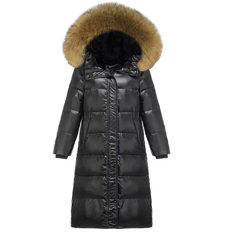 Women's Big Fur Waterproof Winter Hooded Jacket