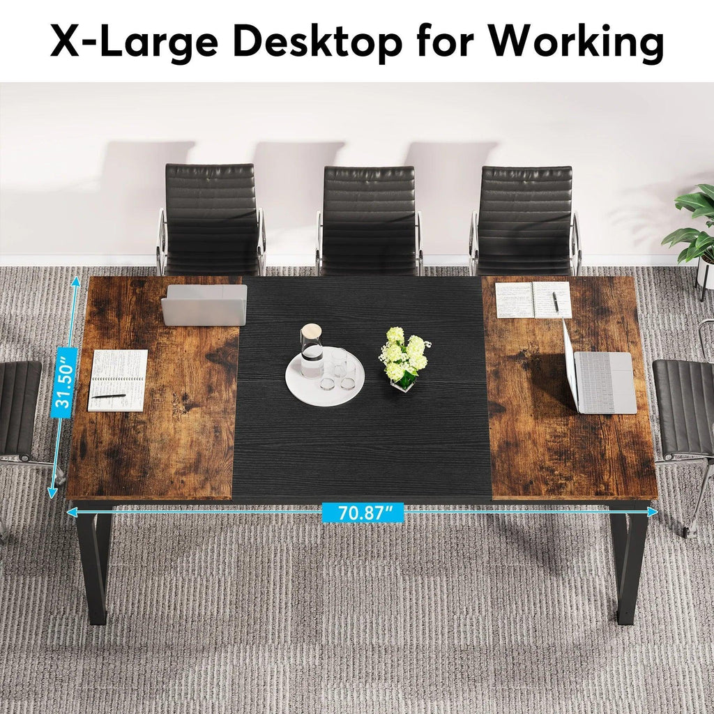 Tribesigns Modern Computer Desk Large Office Desk Computer Table Study Writing Desk Workstation for Home Office - Bobobiy