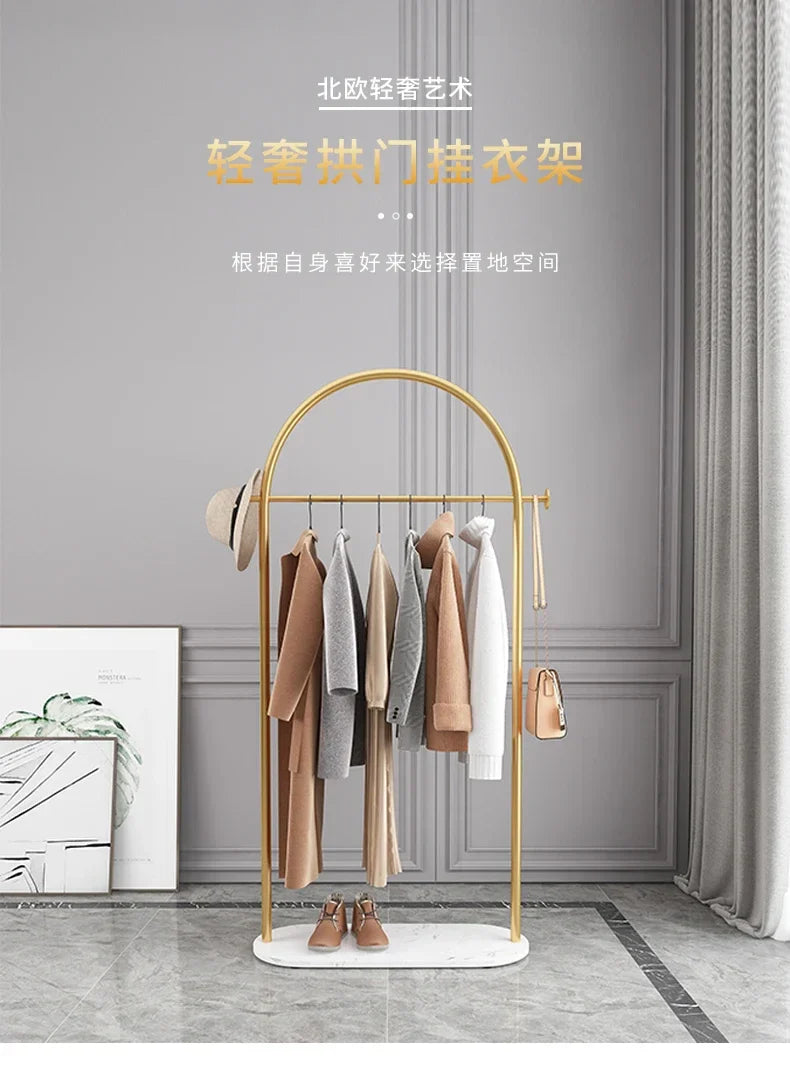 Hanger Floor Bedroom and Household Clothes Rack Simple Indoor Hanging Clothes Rack Multi-Functional Living Room Simple Coat Rack