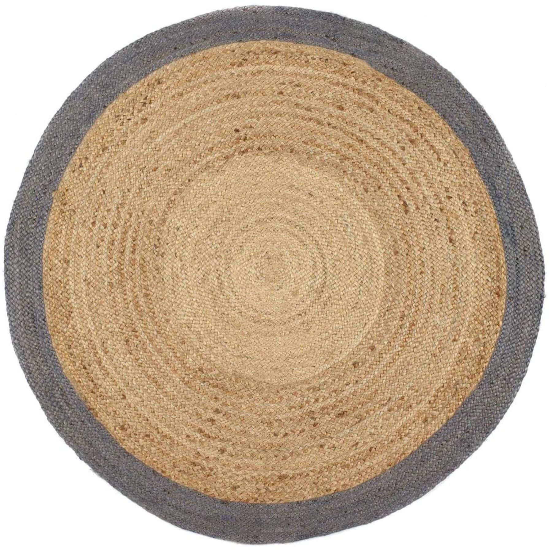 Shop_Bordered_Grey_Jute_Round_Rug - Bobobiy