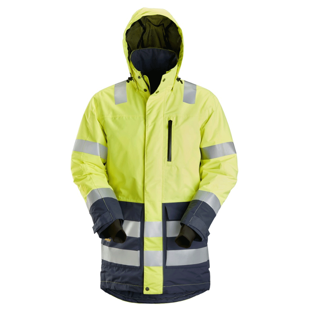 Snickers-1830-AllroundWork-Hi-Vis-Waterproof-Parka-Jacket-Class-3-Various-Colours-Workwear-Nation-Ltd-2838 - Bobobiy