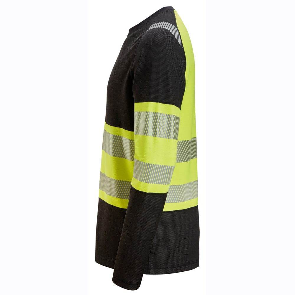 Snickers-2430-High-Vis-Class-1-Long-Sleeve-T-Shirt-Workwear-Nation-Ltd-4800 - Bobobiy