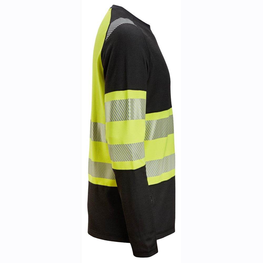 Snickers-2430-High-Vis-Class-1-Long-Sleeve-T-Shirt-Workwear-Nation-Ltd-688 - Bobobiy