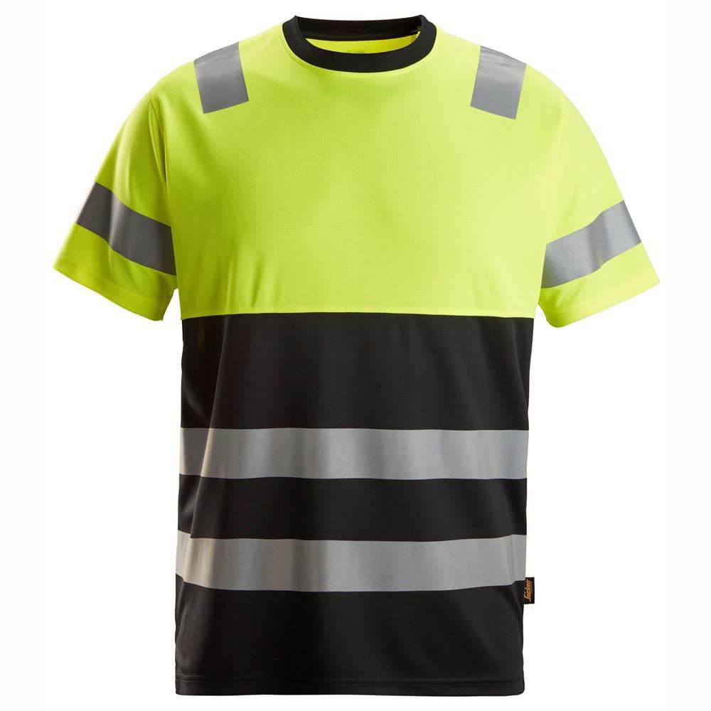 Snickers-2535-High-Vis-Class-1-Short-Sleeve-Work-T-Shirt-Workwear-Nation-Ltd-2751 - Bobobiy
