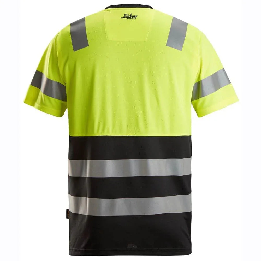 Snickers-2535-High-Vis-Class-1-Short-Sleeve-Work-T-Shirt-Workwear-Nation-Ltd-7953 - Bobobiy