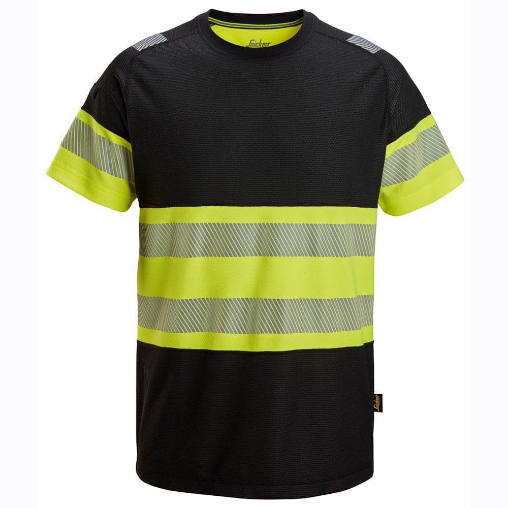 Snickers-2538-High-Vis-Two-Tone-Class-1-Short-Sleeve-T-Shirt-Workwear-Nation-Ltd-7251 - Bobobiy