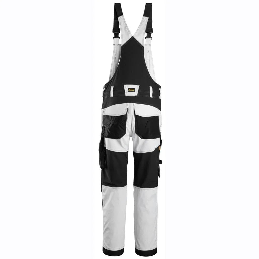 Snickers-6051-AllroundWork-Stretch-Bib-Brace-Trousers-White-Workwear-Nation-Ltd-8399 - Bobobiy