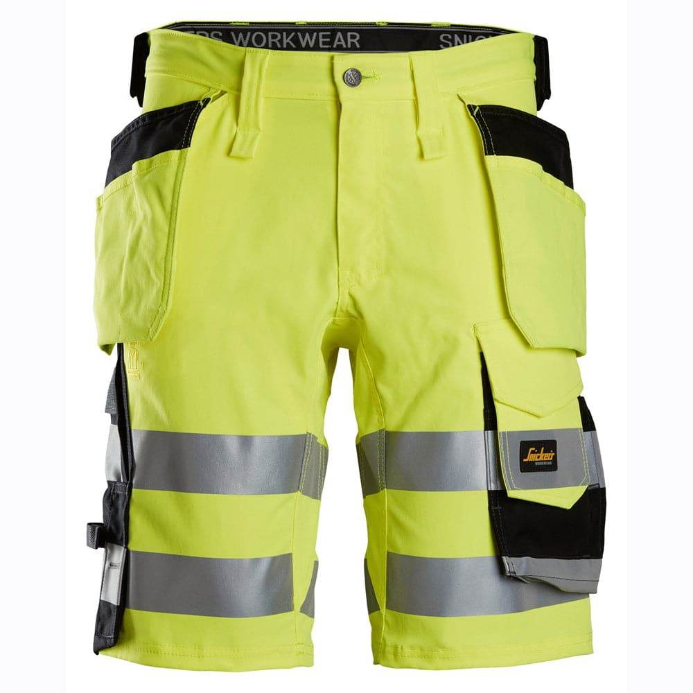 Snickers-6135-Hi-Vis-Class-1-Stretch-Work-Shorts-Holster-Pockets-Workwear-Nation-Ltd-1130 - Bobobiy