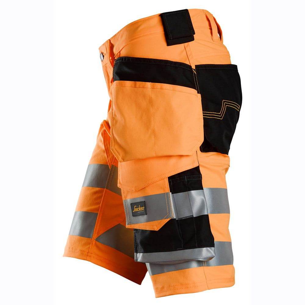 Snickers-6135-Hi-Vis-Class-1-Stretch-Work-Shorts-Holster-Pockets-Workwear-Nation-Ltd-1464 - Bobobiy
