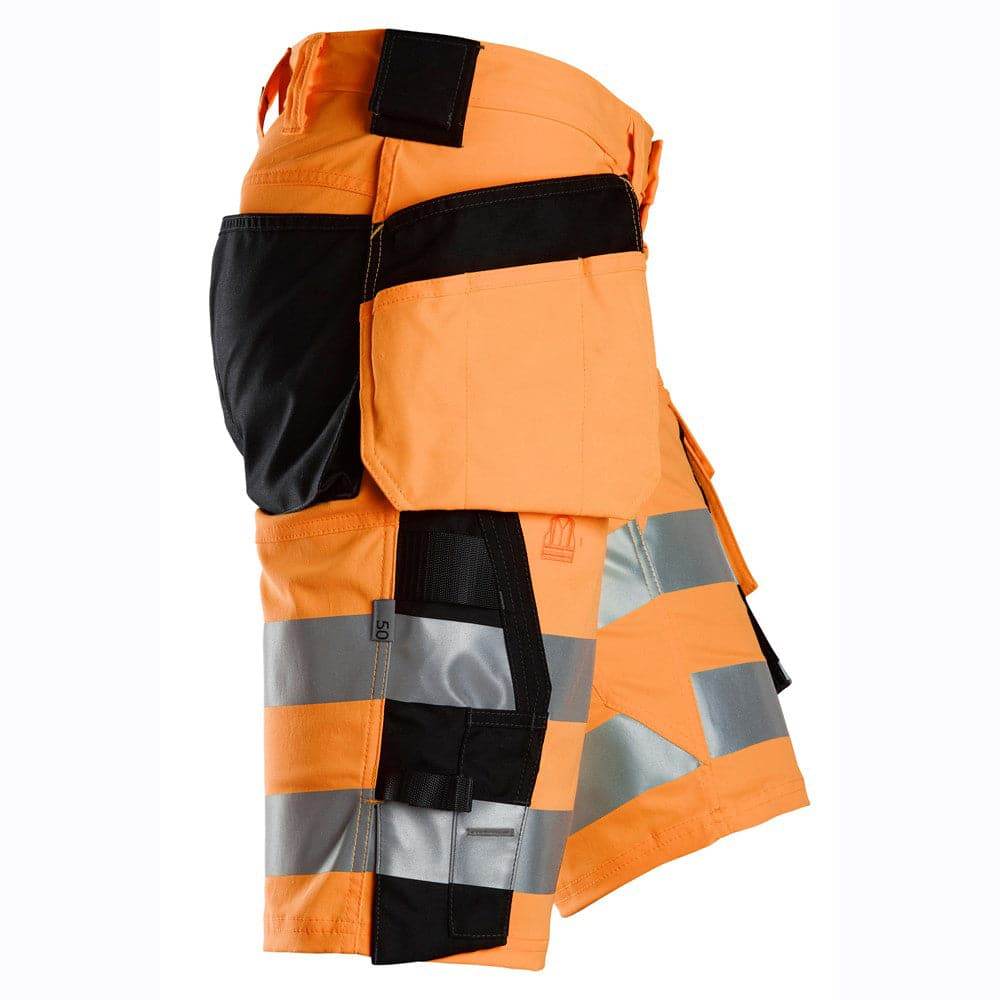 Snickers-6135-Hi-Vis-Class-1-Stretch-Work-Shorts-Holster-Pockets-Workwear-Nation-Ltd-2718 - Bobobiy