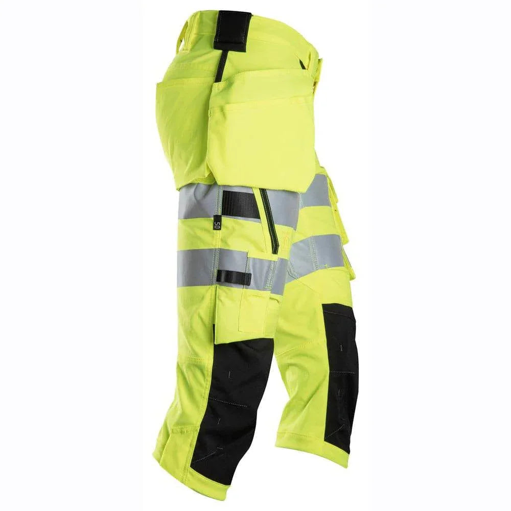 Snickers-6138-High-Vis-Class-1-2-Stretch-Holster-Pocket-Pirate-Trousers-Workwear-Nation-Ltd-2120 - Bobobiy