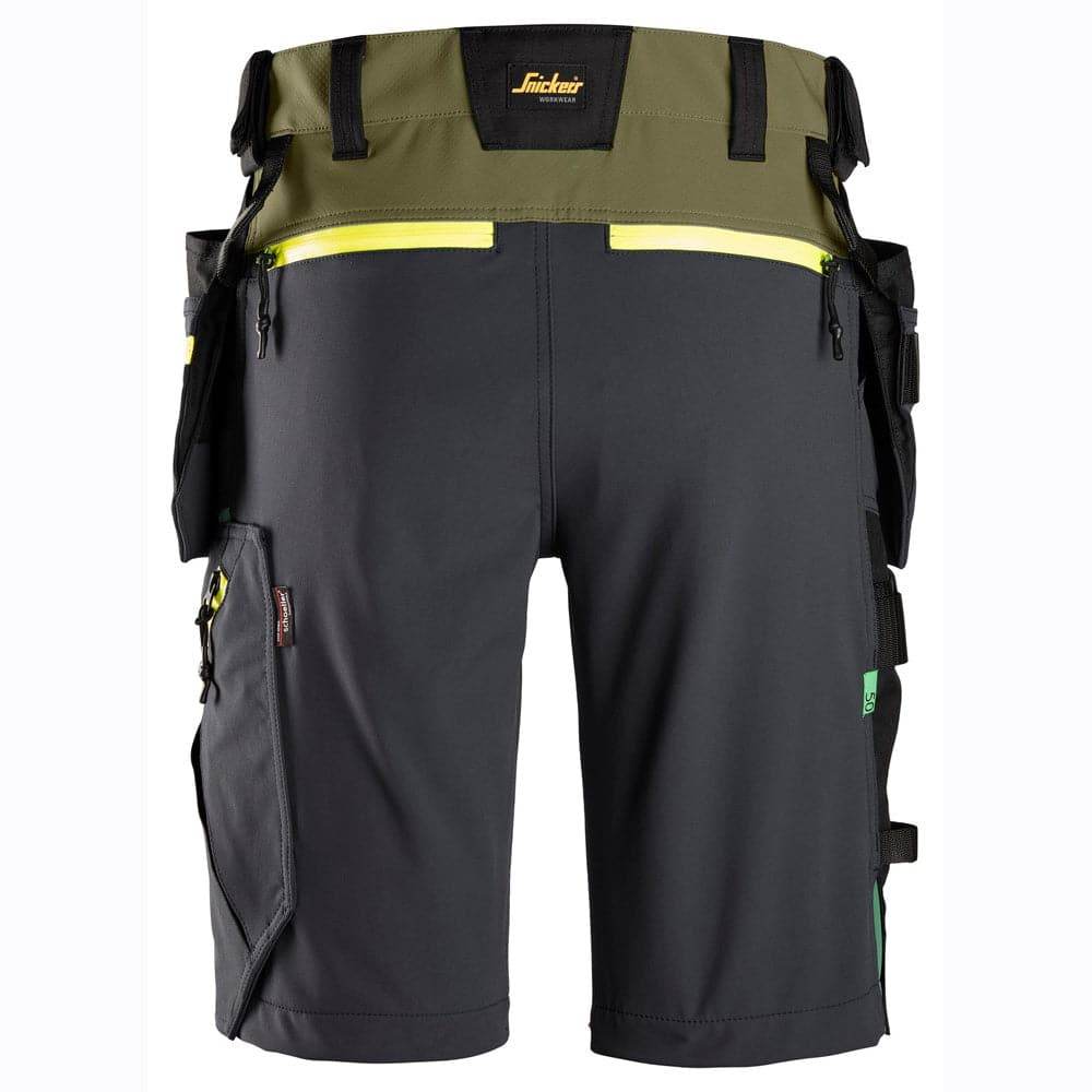 Snickers-6140-FlexiWork-Softshell-Stretch-Shorts-Holster-Pockets-Workwear-Nation-Ltd-1741 - Bobobiy