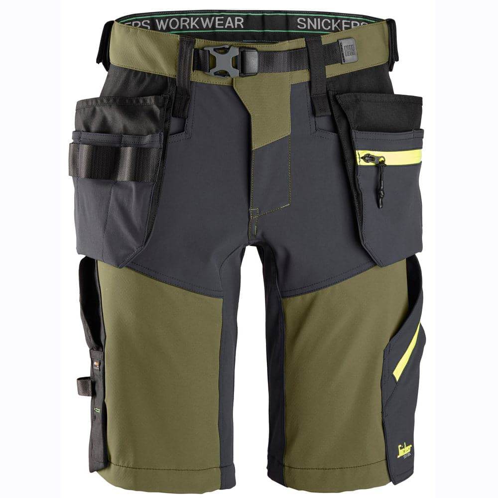 Snickers-6140-FlexiWork-Softshell-Stretch-Shorts-Holster-Pockets-Workwear-Nation-Ltd-2342 - Bobobiy
