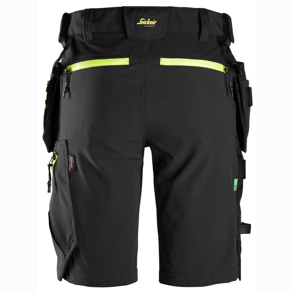 Snickers-6140-FlexiWork-Softshell-Stretch-Shorts-Holster-Pockets-Workwear-Nation-Ltd-9520 - Bobobiy