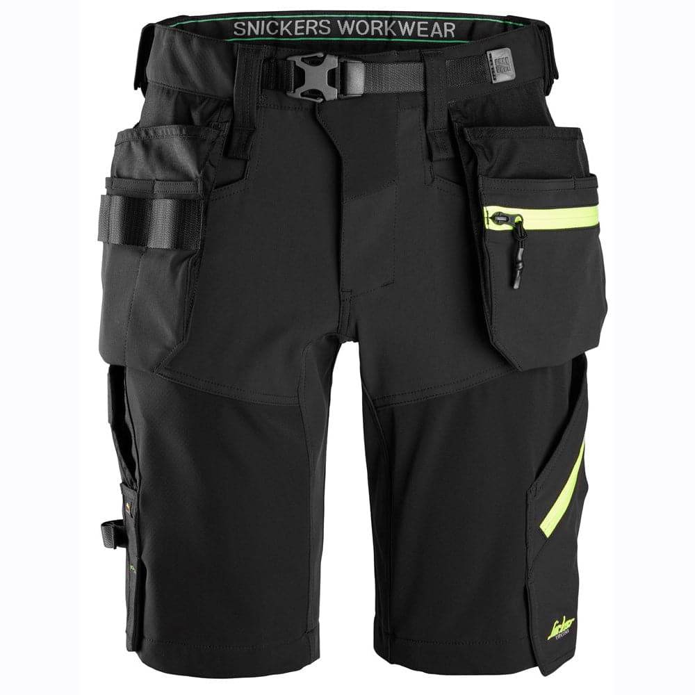 Snickers-6140-FlexiWork-Softshell-Stretch-Shorts-Holster-Pockets-Workwear-Nation-Ltd-9572 - Bobobiy