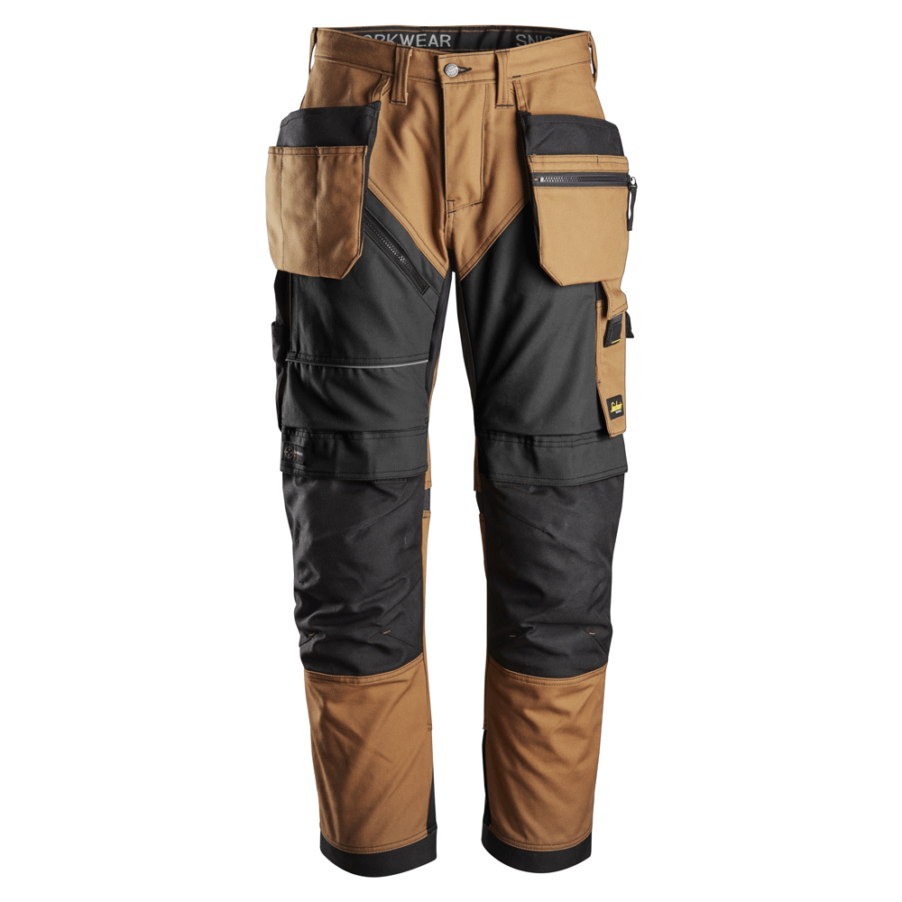 Snickers-6202-RuffWork-Work-Trousers-Holster-Pockets-Brown-Black-Workwear-Nation-Ltd-4063 - Bobobiy