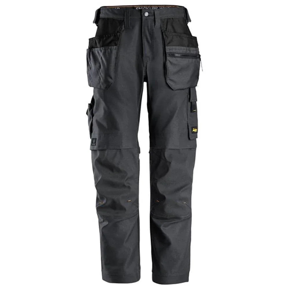 Snickers-6224-AllroundWork-Canvas-Stretch-Work-Trousers-Holster-Pockets-Steel-Grey-Workwear-Nation-Ltd-5024 - Bobobiy