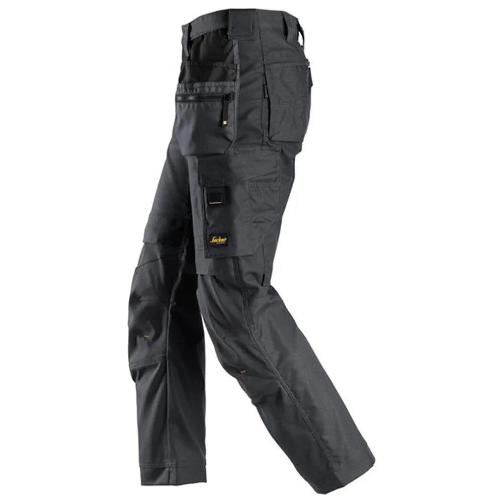 Snickers-6224-AllroundWork-Canvas-Stretch-Work-Trousers-Holster-Pockets-Steel-Grey-Workwear-Nation-Ltd-9600 - Bobobiy