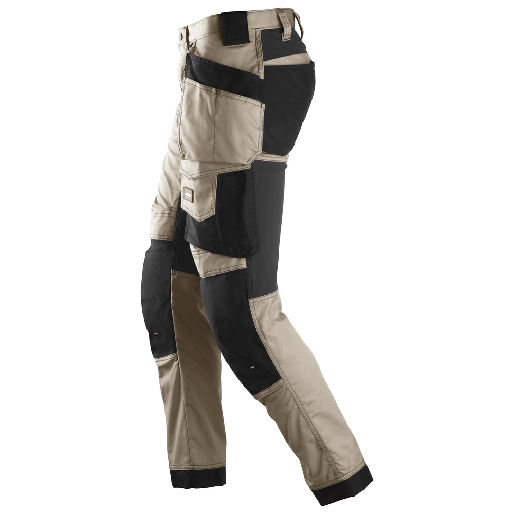 Snickers-6241-AllroundWork-Stretch-Work-Knee-Pad-Trousers-Holster-Pockets-Khaki-Black-Workwear-Nation-Ltd-3120 - Bobobiy