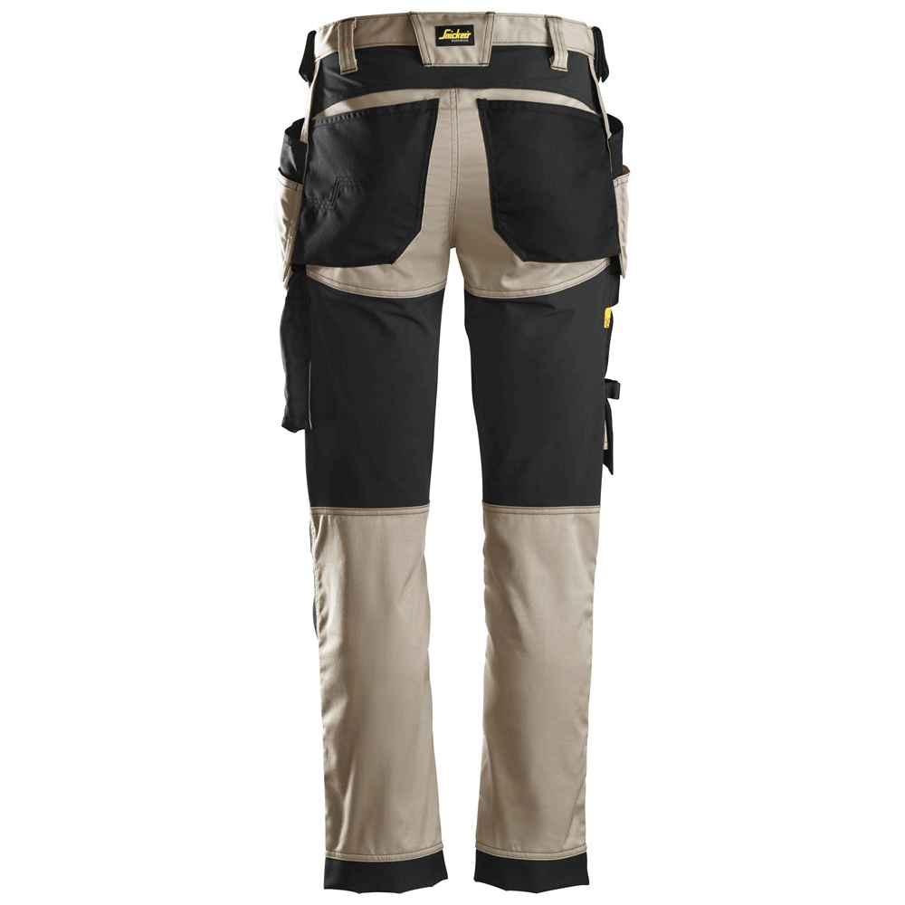 Snickers-6241-AllroundWork-Stretch-Work-Knee-Pad-Trousers-Holster-Pockets-Khaki-Black-Workwear-Nation-Ltd-5658 - Bobobiy
