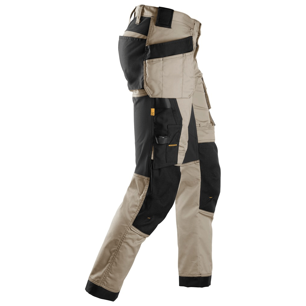 Snickers-6241-AllroundWork-Stretch-Work-Knee-Pad-Trousers-Holster-Pockets-Khaki-Black-Workwear-Nation-Ltd-7748 - Bobobiy