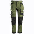 Snickers-6241-AllroundWork-Stretch-Work-Knee-Pad-Trousers-Holster-Pockets-Khaki-Green-Workwear-Nation-Ltd-9402 - Bobobiy