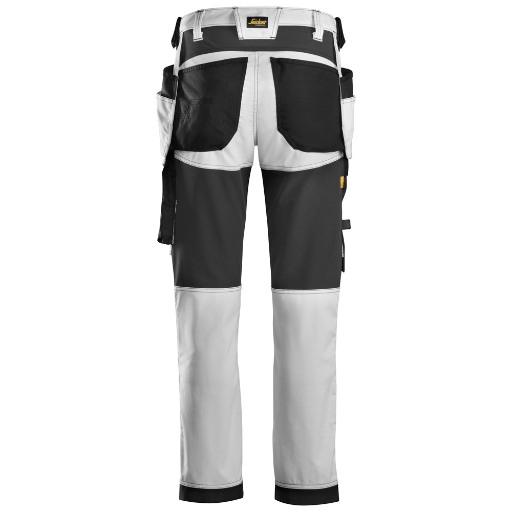 Snickers-6241-AllroundWork-Stretch-Work-Knee-Pad-Trousers-Holster-Pockets-White-Black-Workwear-Nation-Ltd-2708 - Bobobiy