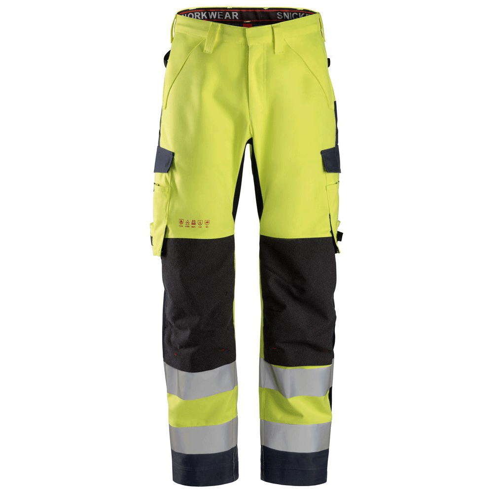 Snickers-6563-ProtecWork-Waterproof-Flame-Retardant-Hi-Vis-Trousers-Class-2-Workwear-Nation-Ltd-9083 - Bobobiy