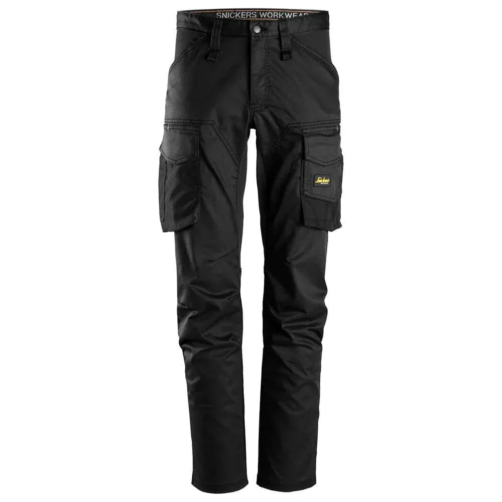 Snickers 6803 AllroundWork, Stretch Trousers without Knee Pockets Black, 31" Waist 28" Leg-Snickers 192 - Bobobiy