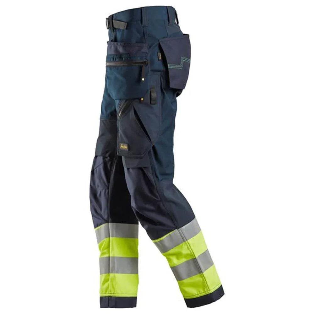 Snickers-6931-FlexiWork-Hi-Vis-Work-Trousers-Holster-Pockets-CL1-Various-Colours-Workwear-Nation-Ltd-1074 - Bobobiy