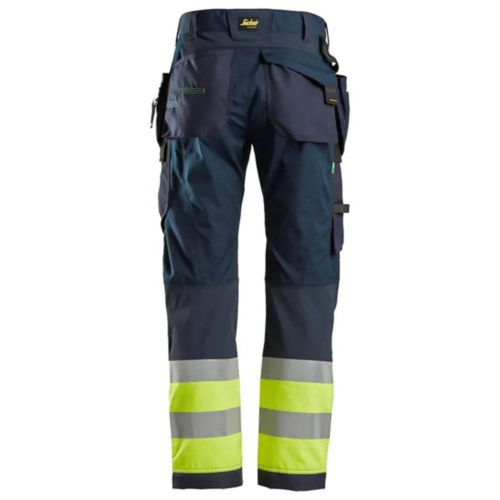 Snickers-6931-FlexiWork-Hi-Vis-Work-Trousers-Holster-Pockets-CL1-Various-Colours-Workwear-Nation-Ltd-3640 - Bobobiy