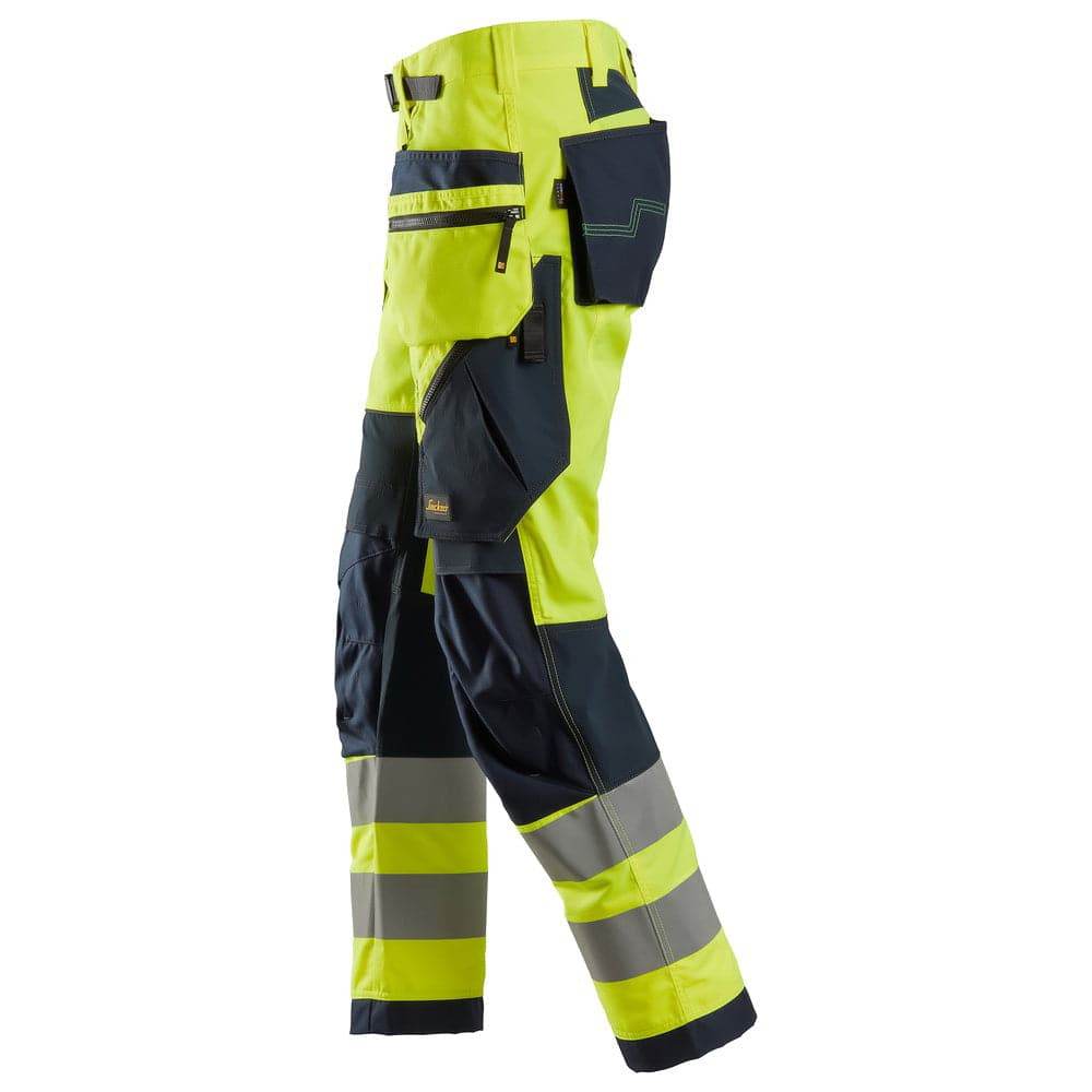 Snickers-6932-FlexiWork-Hi-Vis-Work-Trousers-Holster-Pockets-CL2-Workwear-Nation-Ltd-2808 - Bobobiy