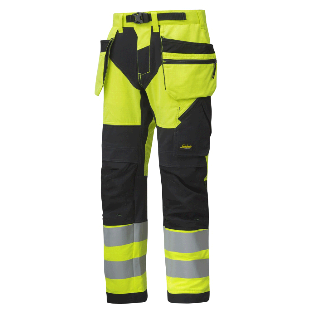 Snickers-6932-FlexiWork-Hi-Vis-Work-Trousers-Holster-Pockets-CL2-Workwear-Nation-Ltd-4883 - Bobobiy