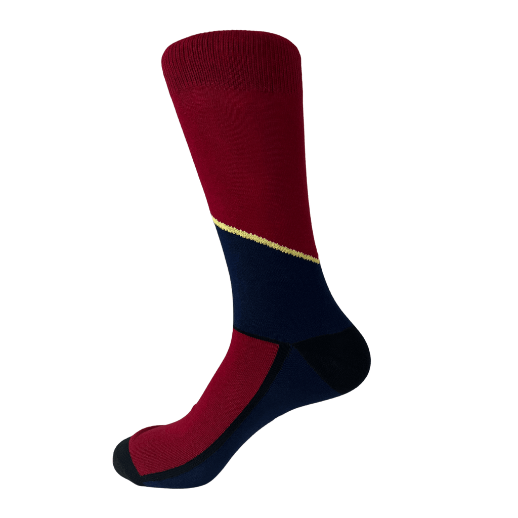 Asymmetric Color Block Socks Collection: 3 pairs Luxury Sock Gift Box