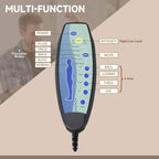 Brown and black massage remote controller with buttons for office chair