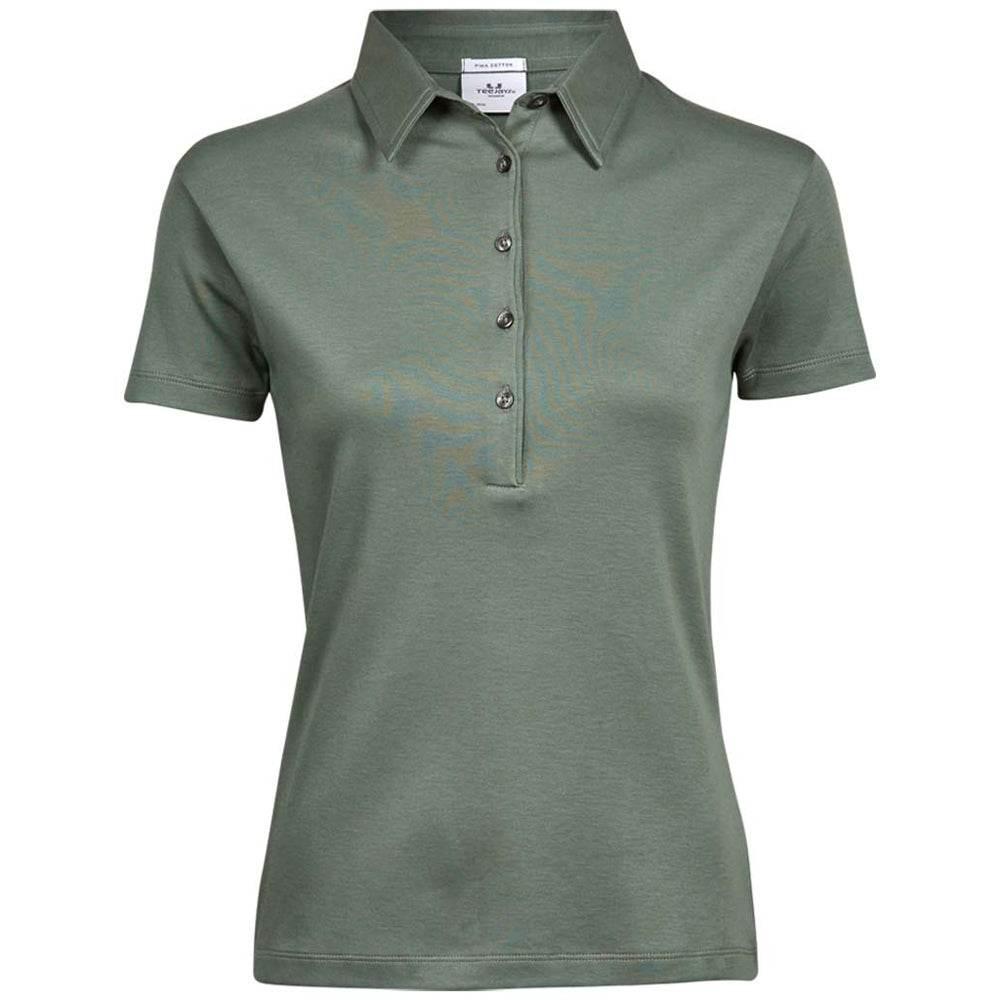Tee Jays 1441 Ladies Pima Cotton Interlock Polo Shirt - Bobobiy