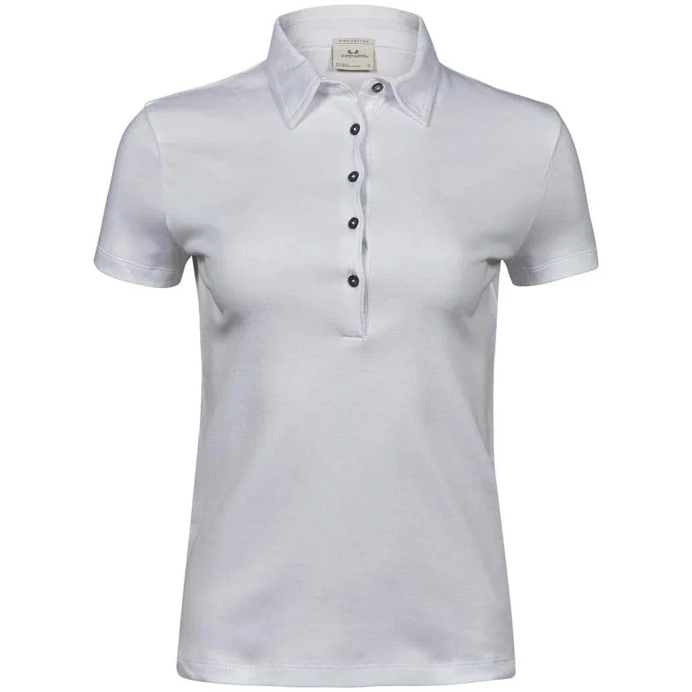 Tee Jays 1441 Ladies Pima Cotton Interlock Polo Shirt - Bobobiy