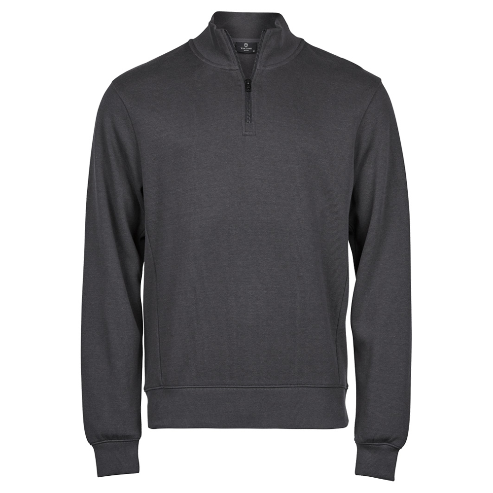Tee Jays 5506 Ribbed Interlock Half Zip Sweatshirt
