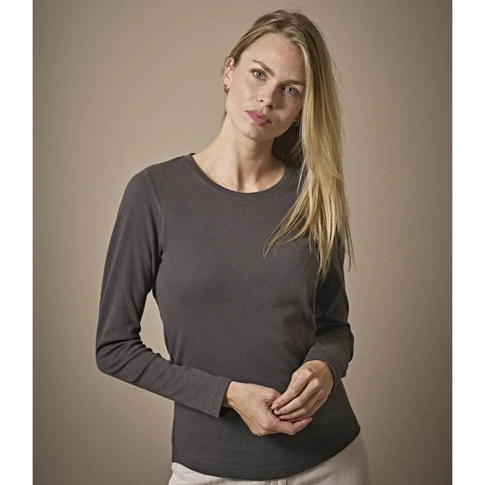 Tee Jays 590 Ladies Long Sleeve Interlock T-Shirt - Bobobiy