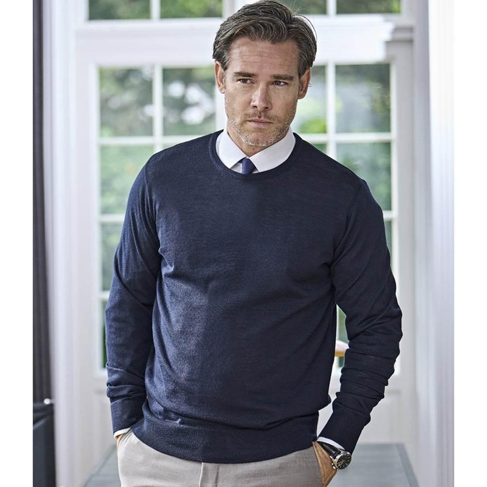 Tee Jays 6000 Merino Blend Crew Neck Sweater - Bobobiy