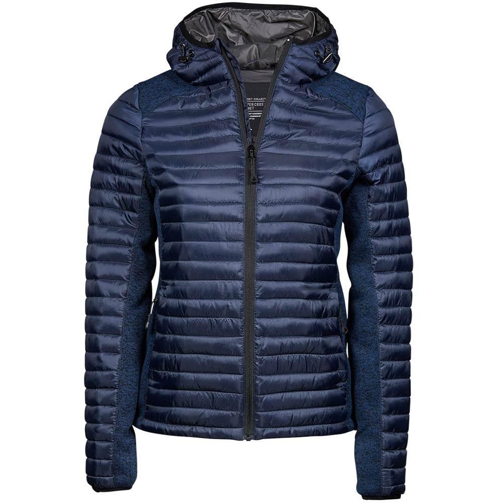 Tee Jays 9611 Ladies Crossover Hooded Padded Outdoor Jacket - Bobobiy