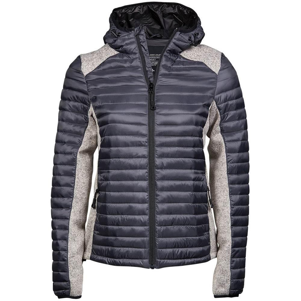 Tee Jays 9611 Ladies Crossover Hooded Padded Outdoor Jacket - Bobobiy
