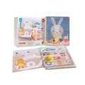 Peek-a-boo water activity book with bunny graphics and magic stamp for kids