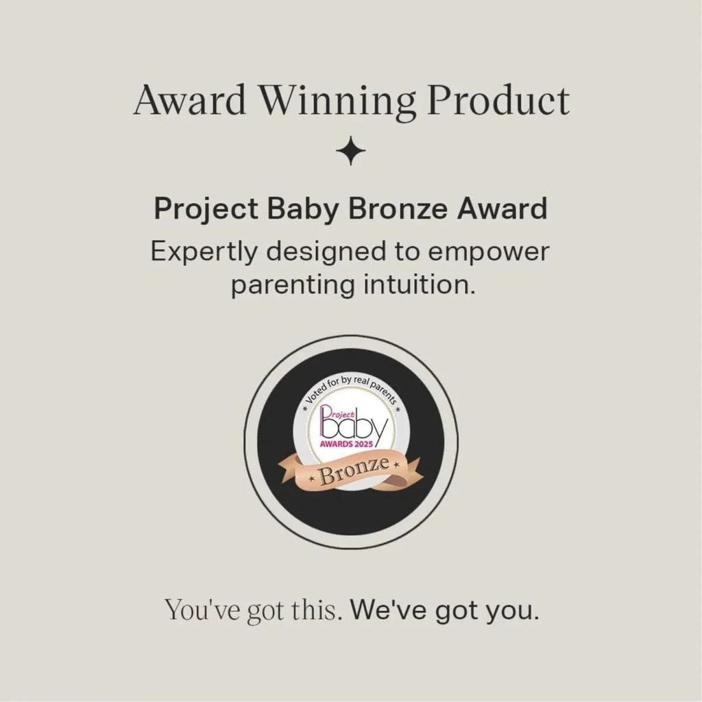 Award badge card: Project Baby Bronze, shown with parenting slogan