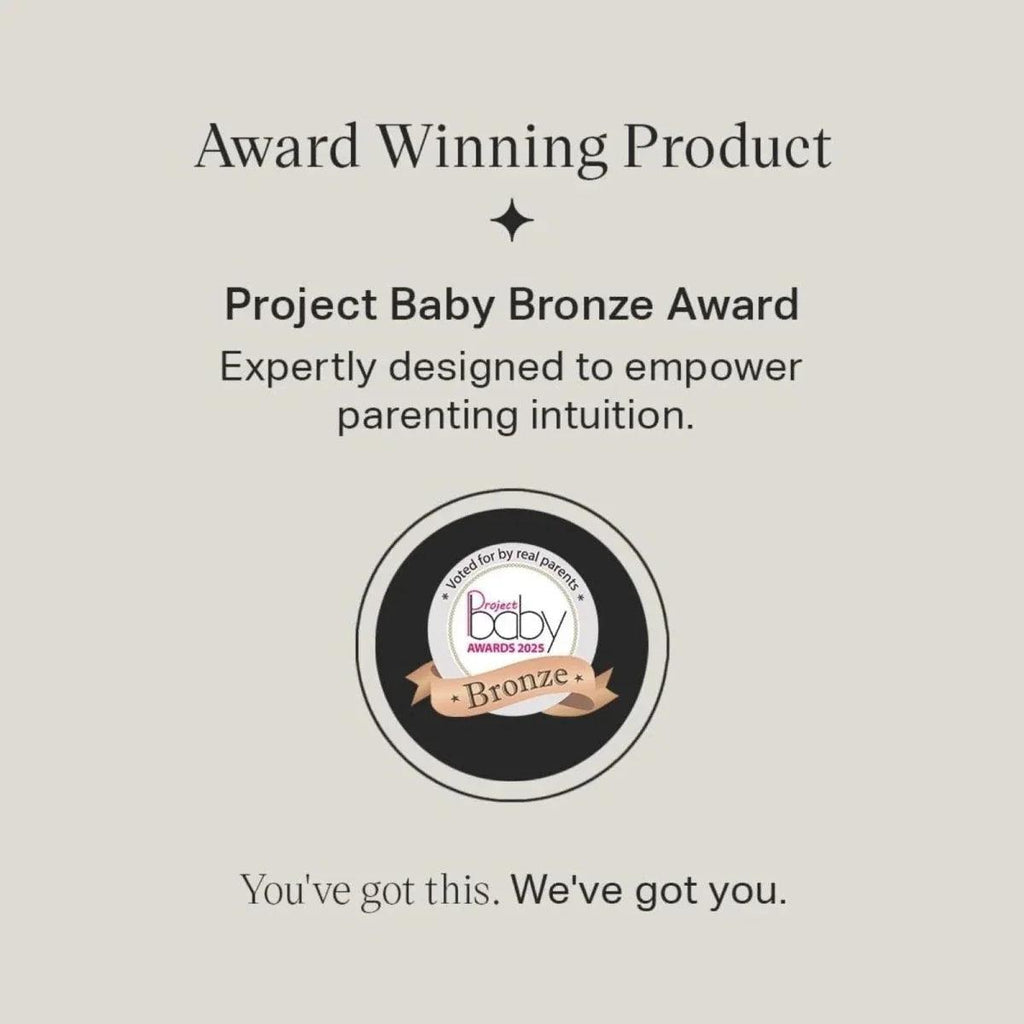 Award badge card reading Project Baby Bronze Award for parenting products