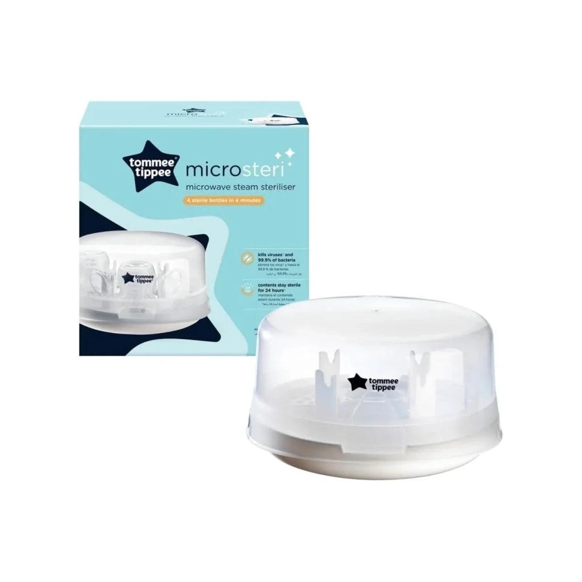 Tommee Tippee microwave steam steriliser with clear domed lid and base