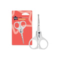 Tommee Tippee baby scissors with white handles and rounded finger loops
