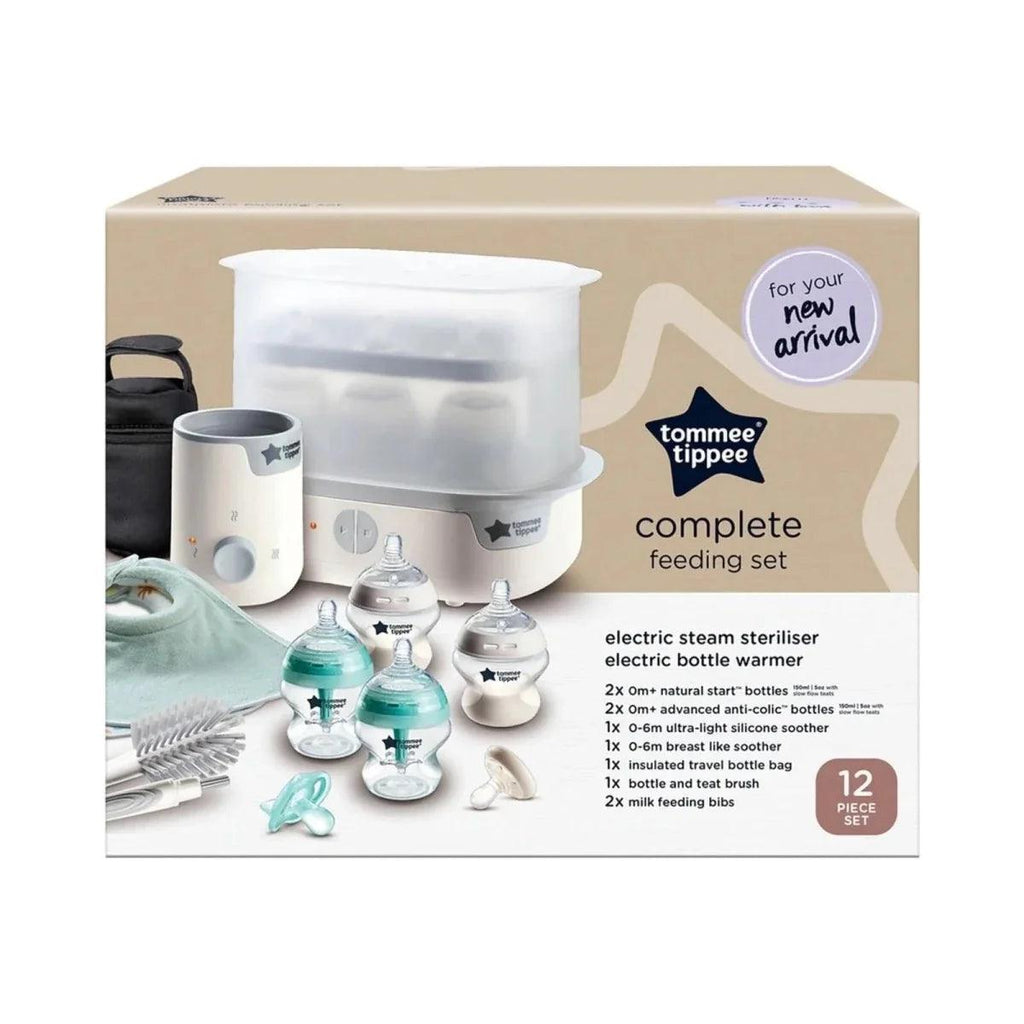 Tommee Tippee complete feeding set box with electric steam steriliser and bottle warmer