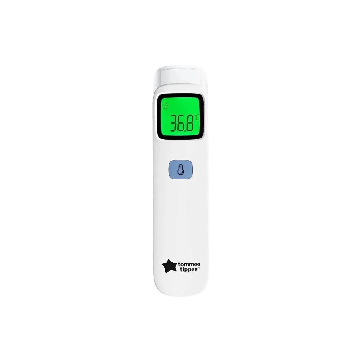 Tommee Tippee no-touch digital forehead thermometer with green LCD display